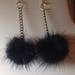 Mink Fur Ball Earrings/Fake Mink Fur Ball/Faux Fur Ball Earrings/Pink Black Gray White/Faux Mink fur ball Earrings/Larme Kei/Puff Balls