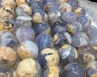 50% Mega Sale 18mm Natural Blue Chalcedony Gemstone Beads
