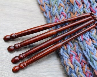 Size K-J-I-H Crochet Hook, Crochet hook set , Handmade set of Crochet hook, Brown **BUY ONE or SET**