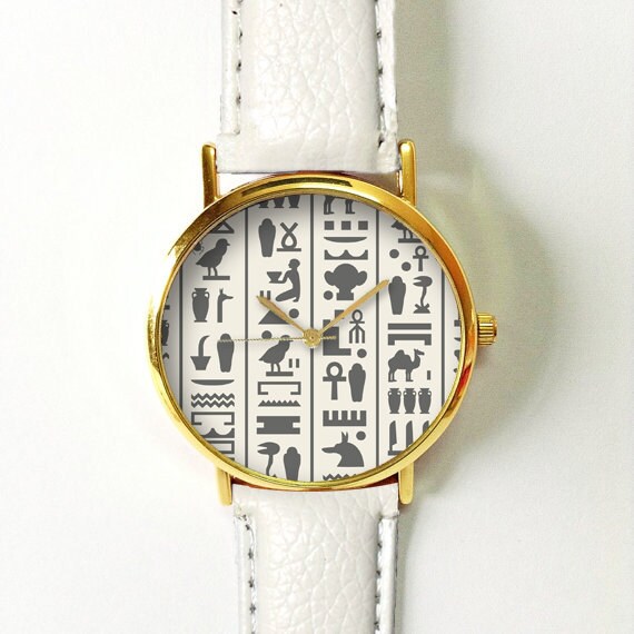 Egyptian Jewelry. Hieroglyphs Watch. Ancient Egypt Wall