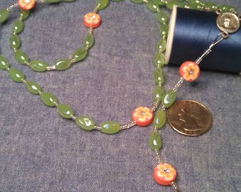 Orange Flower Pope Francis rosary