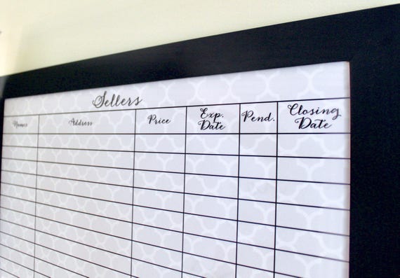 Dry erase board for Real Estate Agents Magnets sold