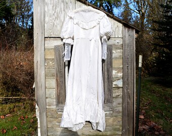 Vintage Wedding Dress Ivory Gunne Sax Style Ivory Prairie Dress Size 13 / 14