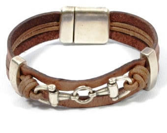 FATHERS DAY GIFT brown snaffle bit bracelet, country girl jewelry, country western jewelry, equestrian jewelry, cowgirl jewelry, horse brace