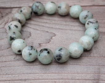 10mm Sesame Jasper Beaded Bracelet