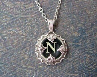 Typewriter Key Jewelry - Typewriter Charm - Letter N