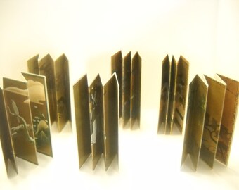 Vintage, Copyright 1981, JAPANESE SCREENS in MINIATURE, Reiko Chiba, Momoyama Period (10)