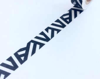 Black and White Woven Zig Zag Washi Tape