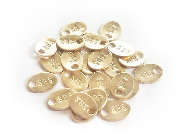Jewelry Tags 14K Gold-fill Handstamped Custom Logo Jewelry