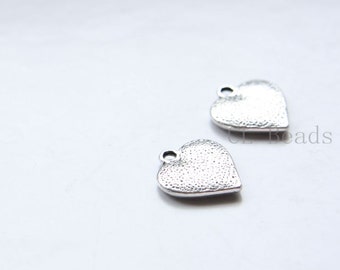 20pcs Oxidized Silver Tone Base Metal Charms-Heart 16x14mm (10333Y-G-291)