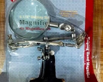 Helping Hand Tool With Magnifying Glass- Helping Tool for Hobbyists, Electricians, and Jewelers. For Soldering, Detailed Work