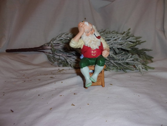 Santa Ornament, Santa Hallmark Ornament, Santa Hallmark 1987 Ornament, Santa Christmas Tree Ornament, Ornament from 1987, Vinage Ornament