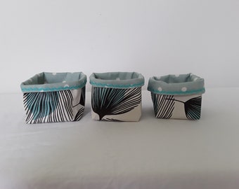 Set of 3 small fabric baskets