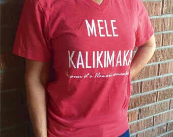 Because It's Hawaii Somewhere Mele Kalikimaka Christmas Shirt