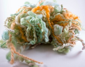 Art Yarn, Handspun Art Yarn, Handspun Yarn, Root Yarn, 28 Yards, Bulky