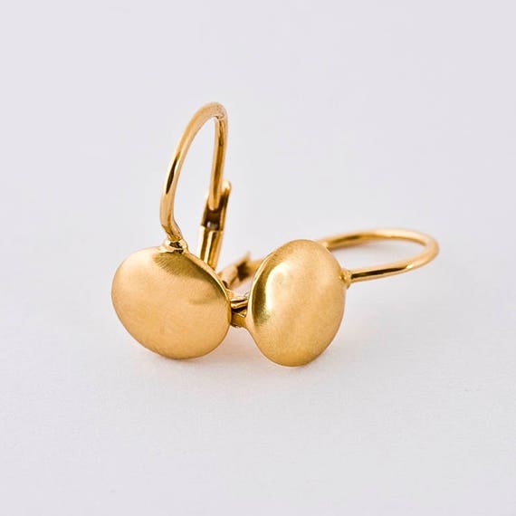 Simple gold dangle earrings Clearance