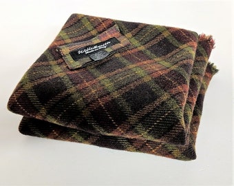 Wool Plaid from Willi Smith Skirt from Italy 100% Wool for Crafting Applique Home Decor Felted Wool