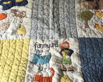 Vintage Childs Quilt Land of Nod farm