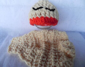 Newborn Sleepy Duckling Cape Photography Prop INVENTORY REDUCTION SALE Ready to Ship!