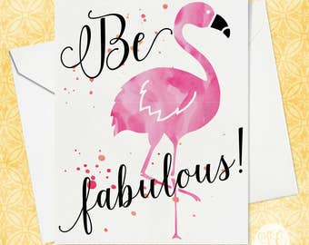 Best Friend Card - Funny Flamingo Card - Funny Card for Friend - Friend Card - Best Friends - Friendship Card