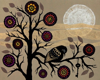 Cold Winds Will Blow - 11 x 14 inch Cut Paper Art Print