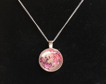 Pink/Purple Flower Pendant