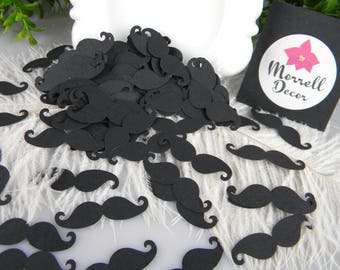 Mustache baby Shower Decoration - Black Mr. Mustache Confetti - Photo prop - Confetti - Little man baby Shower - Mustache Party Mr Mustache