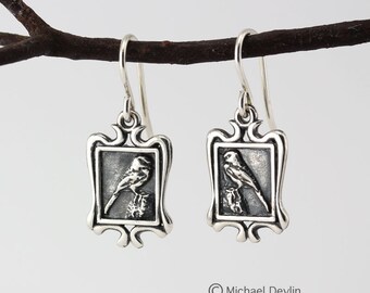 chickadee earrings