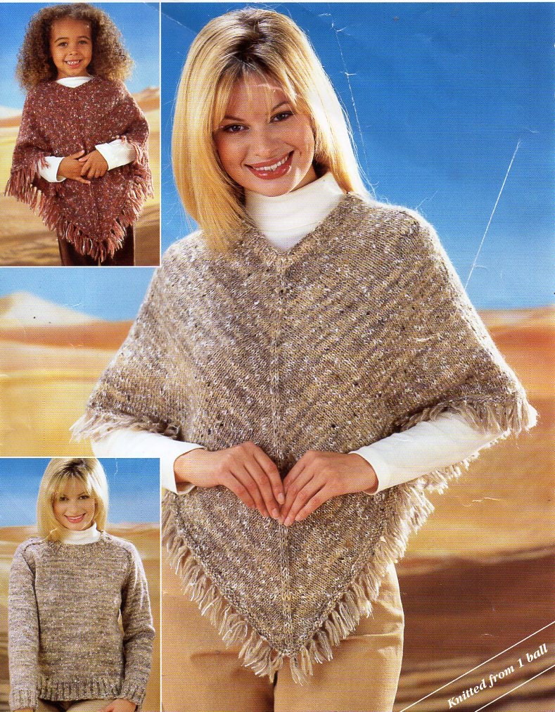 ladies poncho knitting pattern pdf aran 10ply womens poncho