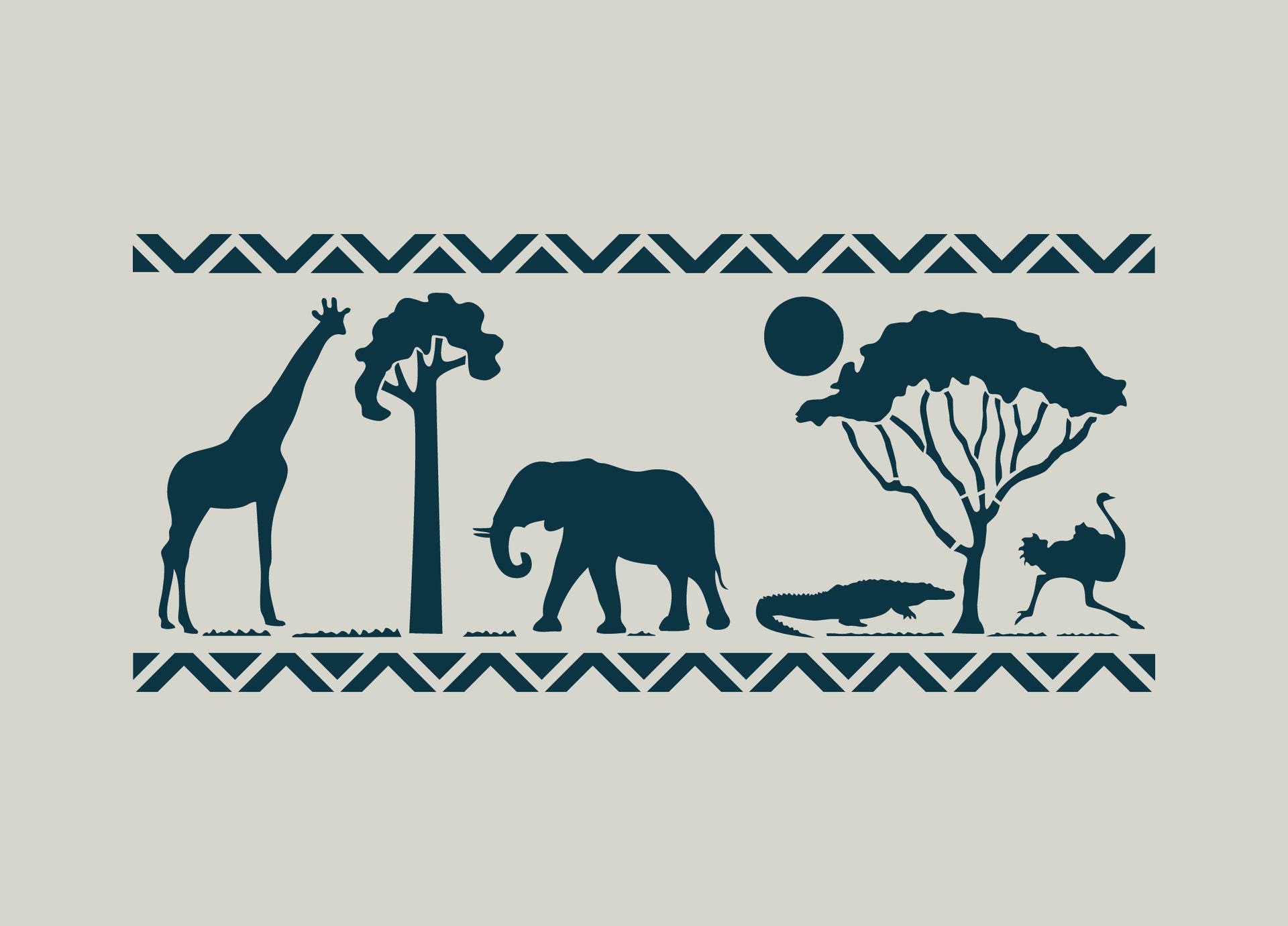 safari stencil stenciled in africa stencil animals from