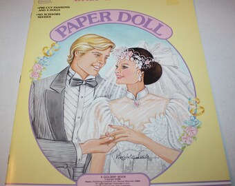 Golden Books 1988 Bride & Groom Paper Doll Book Unused Uncut Vintage
