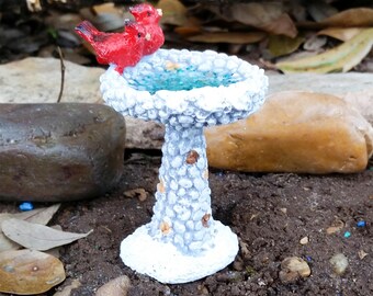 Fairy Garden Birdbath, Fairy Garden Accessory, Miniature Garden Birdbath, Fairy Garden Bath, Miniature Birdbath, Terrarium Accessory, Fairy