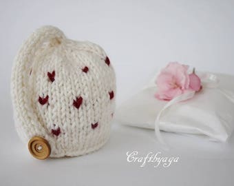 Hand knit baby hat Baby,Photography Prop,Newborn Baby Hat,Chunky Knit Baby Hats,Baby Beanie,Photo Prop Hat,Hand Knit Baby BeanieKnitting hat