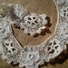 Victorian Fine Lace Collar Applique Hand Crocheted Floral Collar Cotton Lace Bridal Collar Sewing Project #sophieladydeparis