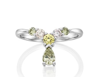 Pearshape Engagement ring, Green Diamond Pearshape cut ring, Fancy Natural grean Diamond, Coctail Ring, Yellow Diamond, Rose Pink Diamond,