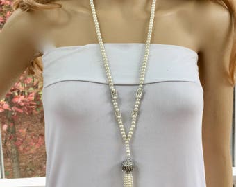 Great Gatsby Necklace, Art Deco Necklace, Flapper 1920s Necklace, Flapper 1920s Jewelry, Downton Abbey Jewelry, Downton Abbey Necklace