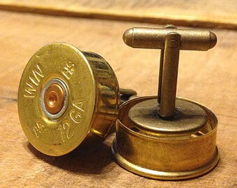 Shotgun Shell Cufflinks Pair - Winchester - Remington