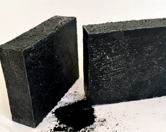 Charcoal soap acne oily wash black soap bar all natural organic vegan non gmo