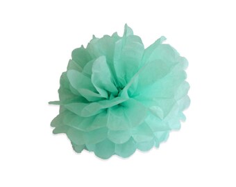10 Inch Mint Green Tissue Pom Poms - Paper Party Decor Decoration Supplies