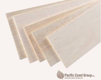 Balsa wood sheets 1000mm (1 meter Long) x 100mm wide - various thickness