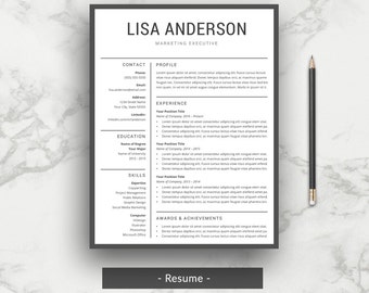 professional resume traditional template