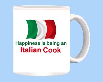Happiness is being an Italian Cook mug