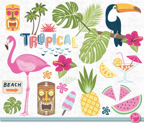 tropical clip art dété clipart pack flamingo clipart microsoft bulletins