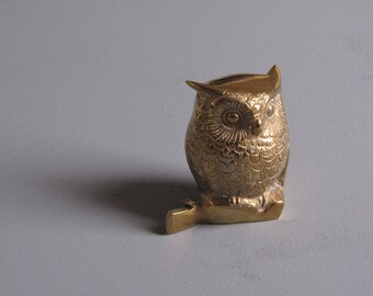 Vintage Brass Owl Figurine