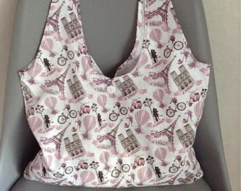 Small bag tote bag just Parisian print Tote
