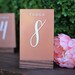 Custom Rose Gold Acrylic Table Numbers | wedding or event