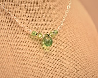 Lovely Necklace-Sterling and Chrysoprase