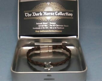 Lone Star Charm Bracelet made with genuine horsehair! Charm Bracelets for Men and Women-Made in USA