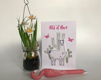 Llama “llots of llove” Birthday Card (HB27)