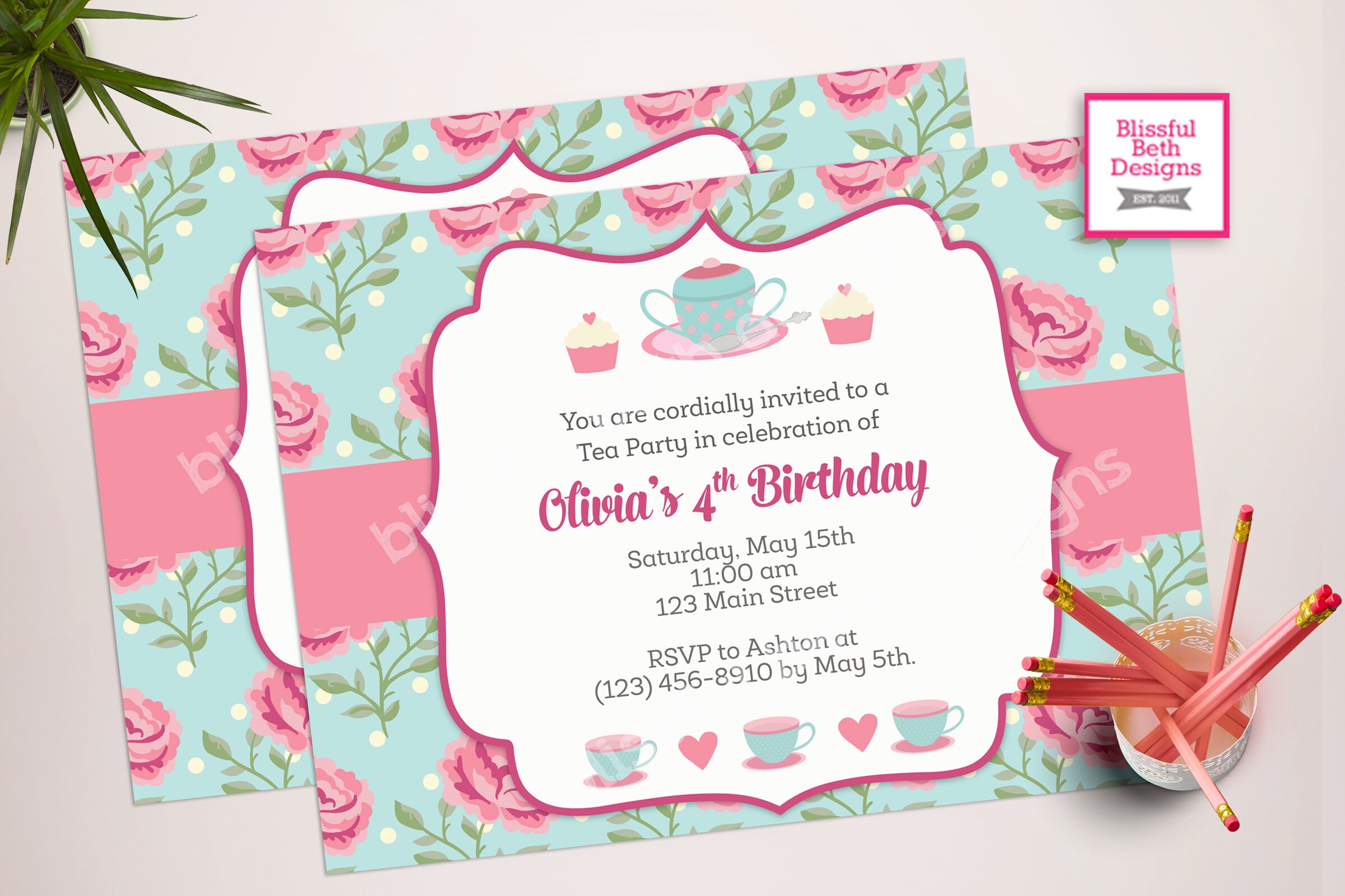 invitations for a tea party